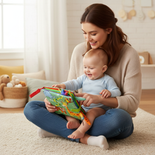 Load image into Gallery viewer, Soft Baby Cloth Book with Animal Tails and Sound Paper for Early Learning and Play
