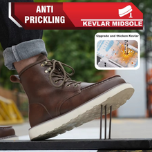 Load image into Gallery viewer, Men's Waterproof Leather Work Boots with Steel Toe
