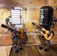 Load image into Gallery viewer, Robot Microphone Lamp with Guitar Accessory and Adjustable Metal Joints
