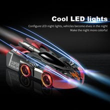 Load image into Gallery viewer, Wall Climbing RC Stunt Car with Suction Drive, 360 Degree Spins and LED Lights in Blue or Red
