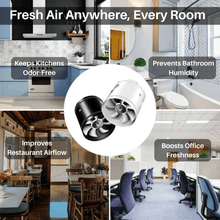 Load image into Gallery viewer, Quiet Bathroom Extractor Fan at 32 dB with ABS Housing in Black or White and 4 Sizes
