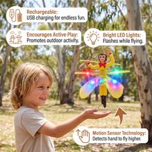 Load image into Gallery viewer, Flying Monkey Toy with Hand Gesture Control and LED Lights
