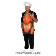 Load image into Gallery viewer, Orange Polyester Pullover Kitchen Aprons in Set of 6 for Holiday Cooking
