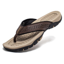 Load image into Gallery viewer, Mens Athletic Flip Flops with Contoured Footbed and Rubber Grip Sole
