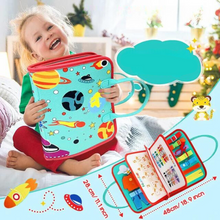 Load image into Gallery viewer, Montessori Play and Learn Activity Book with Zippers and Laces
