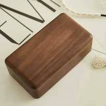Load image into Gallery viewer, Walnut Velvet Jewelry Box Double Layer Organizer
