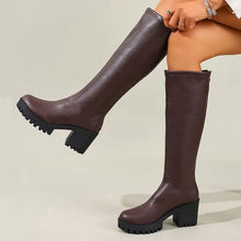 Load image into Gallery viewer, Chunky Heel Knee High Boots - Stella
