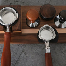 Load image into Gallery viewer, Espresso Tamping Station, Black Walnut Wood Stand
