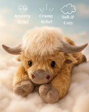 Load image into Gallery viewer, Fluffy Brown Highland Cow Plush Toy with Soft Plush Fabric and PP Cotton Filling for Kids and Adults
