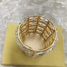Load image into Gallery viewer, Makeup Brush Holder with Crystal Beads and Stainless Steel Frame, Gold or Silver
