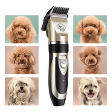 Load image into Gallery viewer, Quiet Cordless Dog Grooming Trimmer with Stainless Steel Blade and 4 Guide Combs
