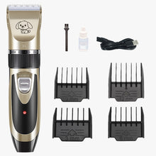 Load image into Gallery viewer, Quiet Cordless Dog Grooming Trimmer with Stainless Steel Blade and 4 Guide Combs
