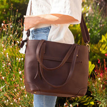 Load image into Gallery viewer, Portland Buffalo Leather Tote Bag, Brown Full Grain
