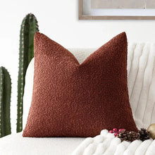 Load image into Gallery viewer, Boucle Fabric Cushion Cover, Modern Square Decorative Pillow Case

