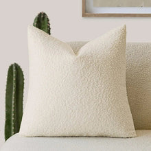 Load image into Gallery viewer, Boucle Fabric Cushion Cover, Modern Square Decorative Pillow Case
