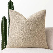 Load image into Gallery viewer, Boucle Fabric Cushion Cover, Modern Square Decorative Pillow Case
