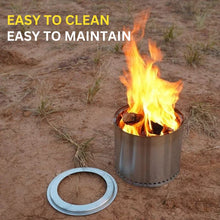 Load image into Gallery viewer, Fire Pit with Circular Airflow and Removable Ash Pan, Portable
