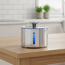 Load image into Gallery viewer, Stainless Steel Cat Water Fountain, Silent Filtered Automatic Dispenser
