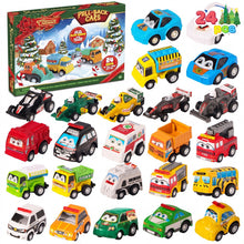 Load image into Gallery viewer, Pull Back Vehicle Advent Calendar with 24 Toy Cars for Daily Racing Fun
