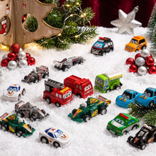 Load image into Gallery viewer, Pull Back Vehicle Advent Calendar with 24 Toy Cars for Daily Racing Fun
