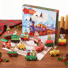 Load image into Gallery viewer, Magnetic Train Car Advent Calendar with 12 Connecting Cars and Numbered Doors
