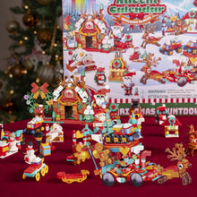 Load image into Gallery viewer, Holiday Brick Building Calendar with 24 Little Projects and Two Large Models for Play and Display
