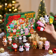 Load image into Gallery viewer, Plush Finger Puppet Advent Calendar with 24 Animal Characters for Kids
