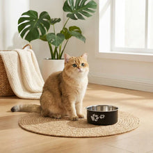 Load image into Gallery viewer, Stainless Steel Cat Bowls, Non Slip Easy Clean Feeding Dish
