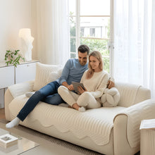 Load image into Gallery viewer, Thick Tuft Fleece Sofa Cover for Warm Winter Coziness
