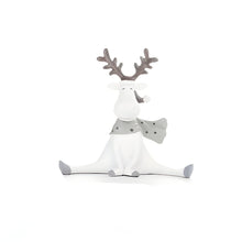 Load image into Gallery viewer, Hand-Painted Reindeer Figurine with Scarf, 5.5 Inch Resin Christmas Decoration
