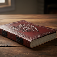 Load image into Gallery viewer, Vintage Heart Embossed Leather Journal, Handmade Genuine Leather Notebook

