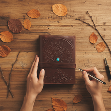 Load image into Gallery viewer, Tree Of Life Leather Journal 5x7 Inch
