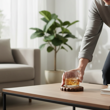 Load image into Gallery viewer, Cookie Walnut Coaster Set Solid Wood Drink Coasters
