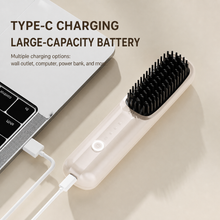 Load image into Gallery viewer, Cordless Straightening Brush with Negative Ion Technology and Ceramic Coated Teeth, 30 Minute Battery
