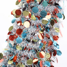 Load image into Gallery viewer, Collapsible Sequin Tinsel Christmas Tree 5 ft Reusable Artificial Holiday Decoration
