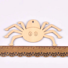 Load image into Gallery viewer, Halloween Wooden Pendant Slices for DIY Crafts and Party Decor, Natural Wood Discs 2.3–4 in, Set of 10
