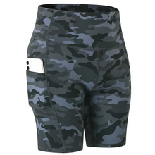 Load image into Gallery viewer, Women's High Waist Yoga Shorts with Pocket
