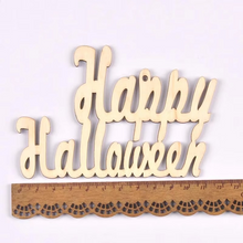 Load image into Gallery viewer, Halloween Wooden Pendant Slices for DIY Crafts and Party Decor, Natural Wood Discs 2.3–4 in, Set of 10
