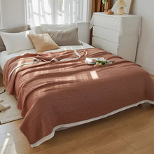 Load image into Gallery viewer, Muslin Cotton Blanket Multi-Layer Lightweight Bedspread
