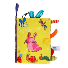 Load image into Gallery viewer, Soft Baby Cloth Book with Animal Tails and Sound Paper for Early Learning and Play
