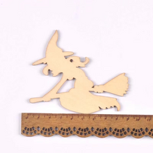 Load image into Gallery viewer, Halloween Wooden Pendant Slices for DIY Crafts and Party Decor, Natural Wood Discs 2.3–4 in, Set of 10
