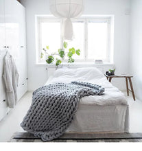 Load image into Gallery viewer, DIY Knitting Blanket Kit With Soft Hypoallergenic Acrylic Yarn
