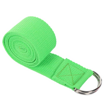 Load image into Gallery viewer, Premium Cotton Yoga Strap with Adjustable D Ring Buckle for Stretching and Pilates
