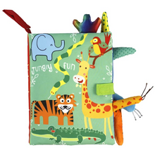 Load image into Gallery viewer, Soft Baby Cloth Book with Animal Tails and Sound Paper for Early Learning and Play

