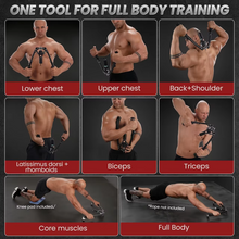 Load image into Gallery viewer, Adjustable Hydraulic Chest and Arm Exerciser with Steel Frame and Nonslip Handles
