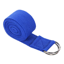 Load image into Gallery viewer, Premium Cotton Yoga Strap with Adjustable D Ring Buckle for Stretching and Pilates
