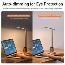Load image into Gallery viewer, Dimmable LED Desk Lamp with Eye Protection, Adjustable Brightness and Foldable Design
