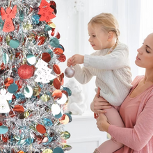 Load image into Gallery viewer, Collapsible Sequin Tinsel Christmas Tree 5 ft Reusable Artificial Holiday Decoration
