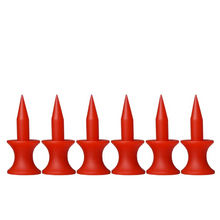 Load image into Gallery viewer, 50 Pack Colorful Plastic Golf Tees with Step Down Graduated Height Control
