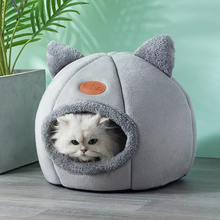 Load image into Gallery viewer, Cozy Cave Winter Cat &amp; Small Dog Bed
